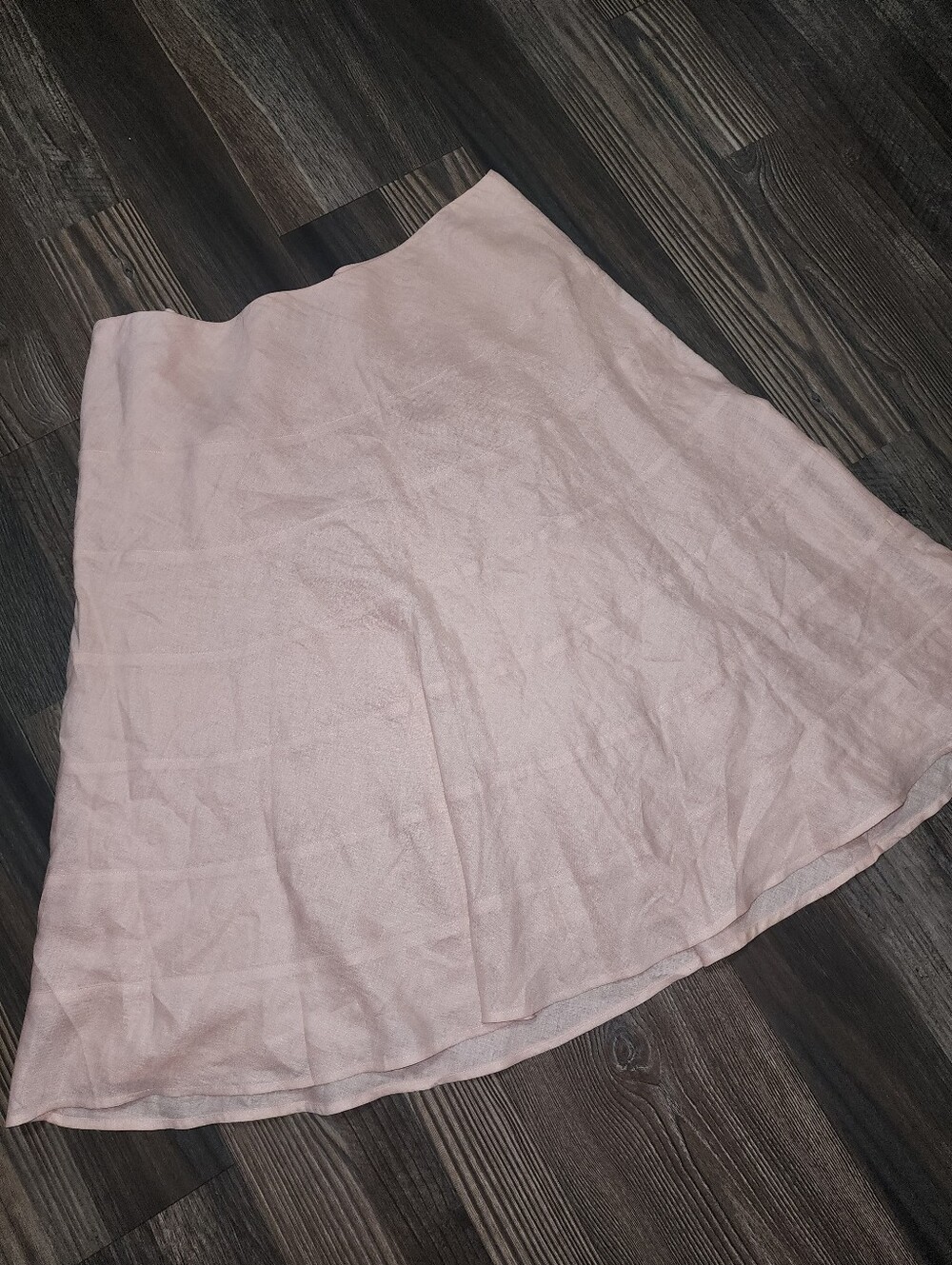 Lauren Ralph Lauren Midi Skirt 100% Linen Sz 14 Pink Cottagecore Romantic Dainty